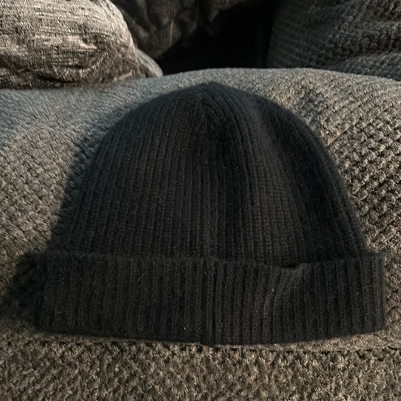 Celine Black Ribbed Knit Hat - Picture 2 of 3